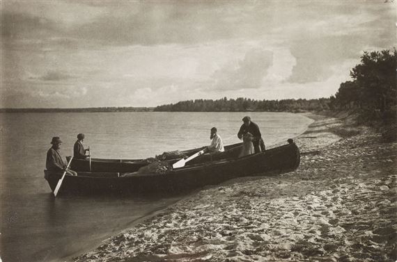 "Fishermen on Lake Narocz" by Jan Bułhak, 1934