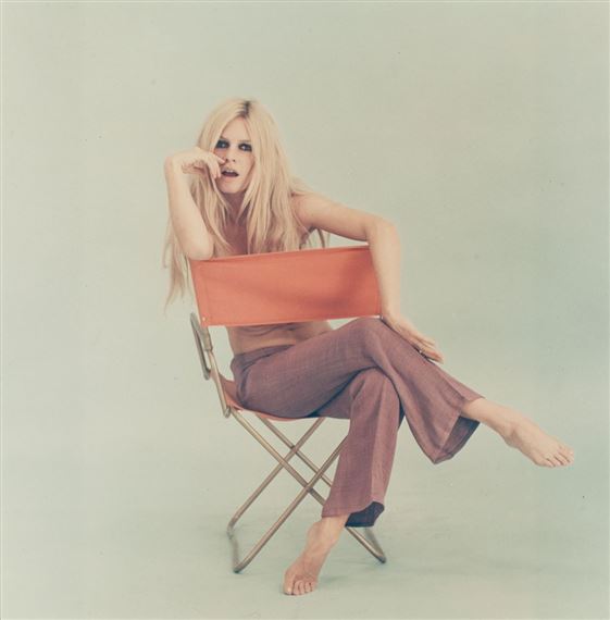 Brigitte Bardot On Set Directors Chair POSTER 