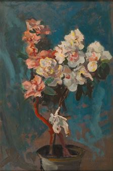 Flowers in a pot - Ludwik Grabowski