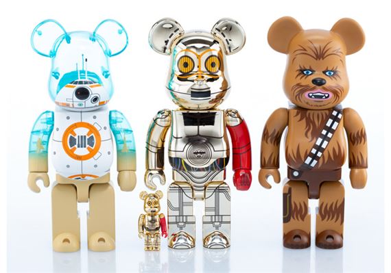 Group of Three Star Wars 400% by Be@rbrick , 2016-2017