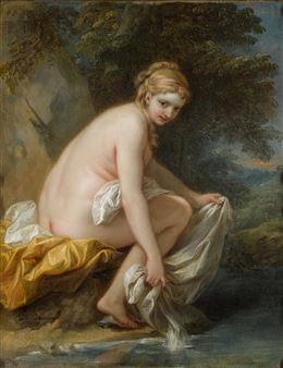A nymph at her bath - Charles-André van Loo