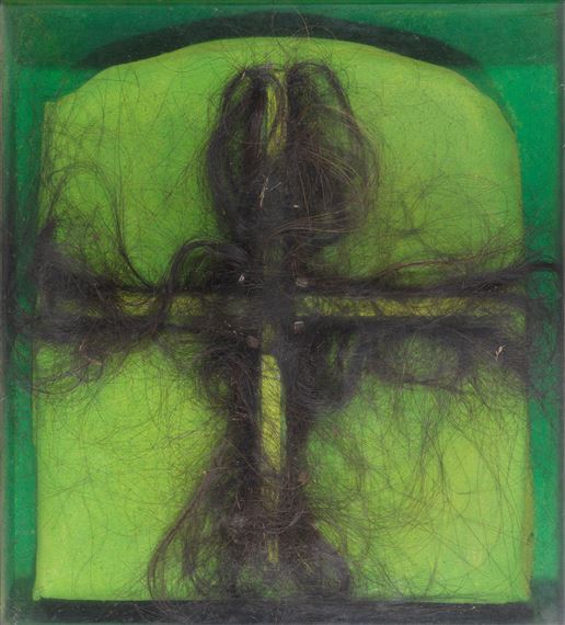 Tele-Landschat mit Haar by Karl Fred Dahmen, 1969