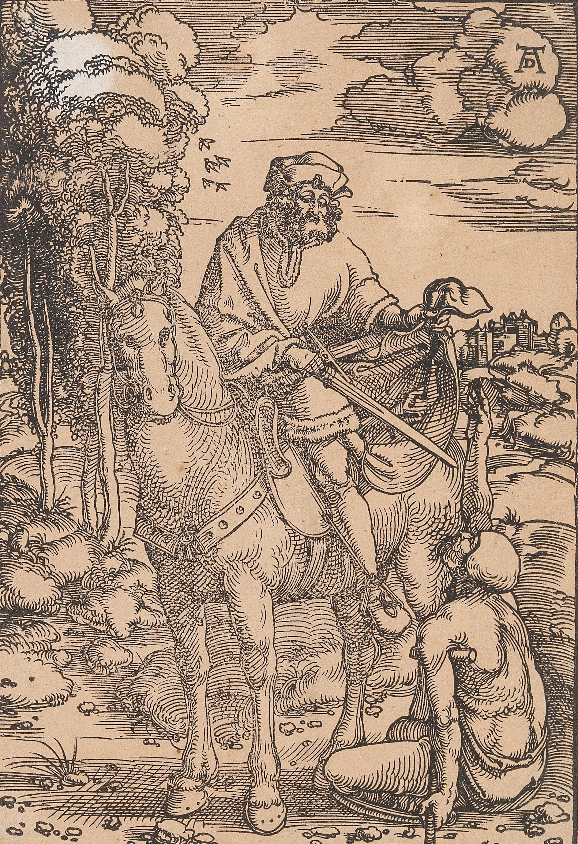 Saint Martin and the beggar by Hans Baldung Grien, circa 1505