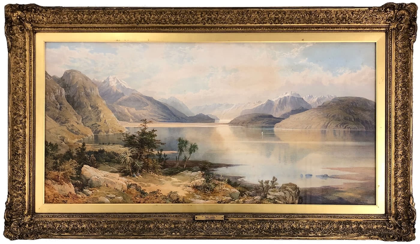 Artwork by Nicolas Chevalier, Lake Wakatipu - The Lake, Made of Watercolour