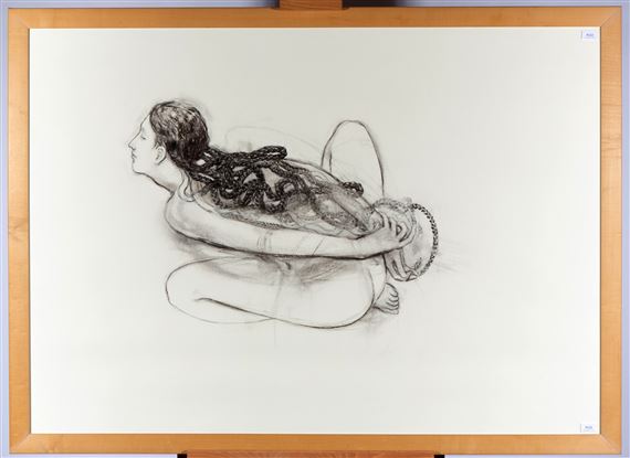 Vastgebonden vrouw by Juul Kraijer