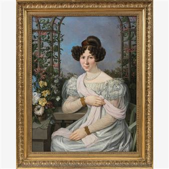 Johanna Caroline Deubert als Braut - Joseph Nicolaus Peroux