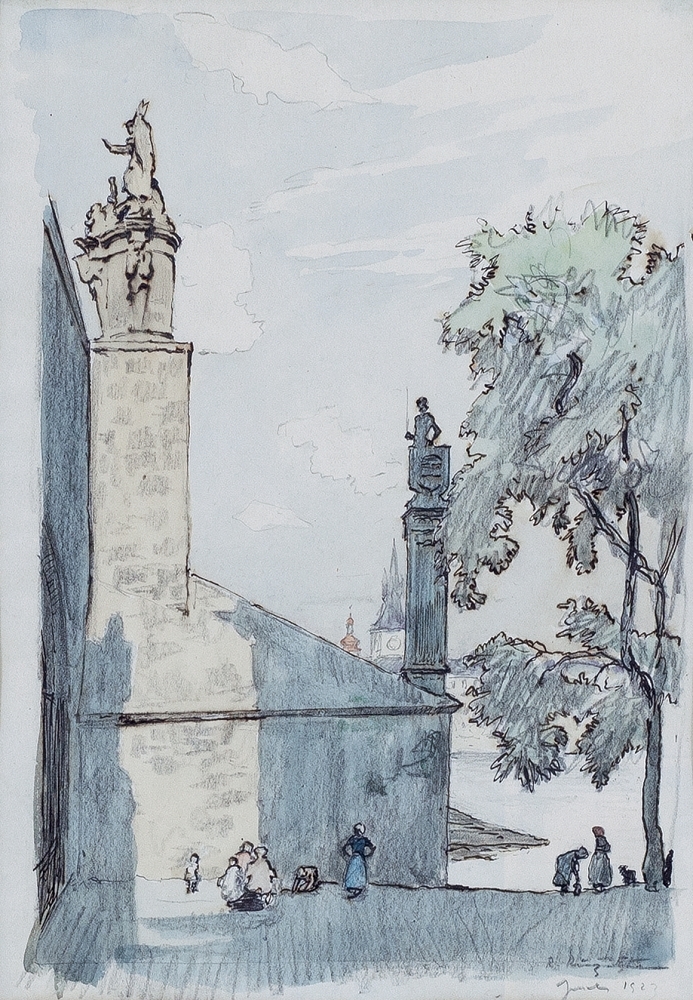 Rudolph Ruzicka | POD KARLOVÝM MOSTEM (1923) | MutualArt