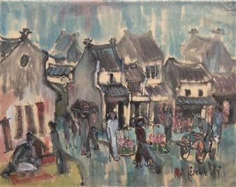 Busy lane in Hanoi - Le Tat Loi