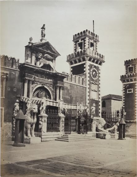 Venise : Palais de la duchesse de Berry, la grande porte de l'Arsenal, la cathédrale Saint Marc, le Grand Canal by Carlo Ponti, circa 1870