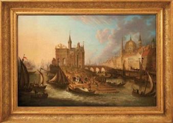 Große Empire-Bilderuhr - Jeremias August Urlaub