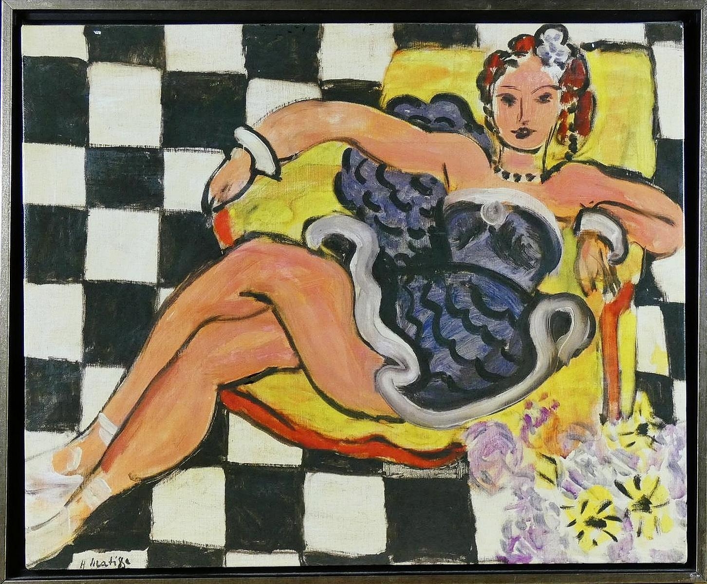 Великолепие и аристократичность лежащей женской фигуры в картине Анри Матисса