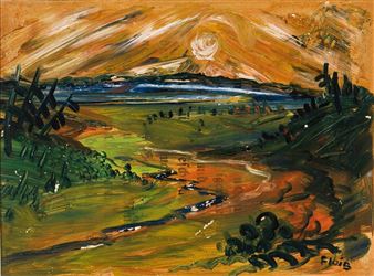 Blick auf den Bodensee vom Hegau aus - Waldemar Flaig