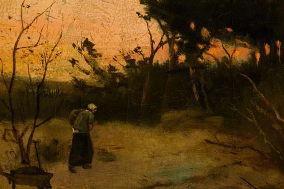 Abendlandschaft am Waldrand by Marinus Gidding