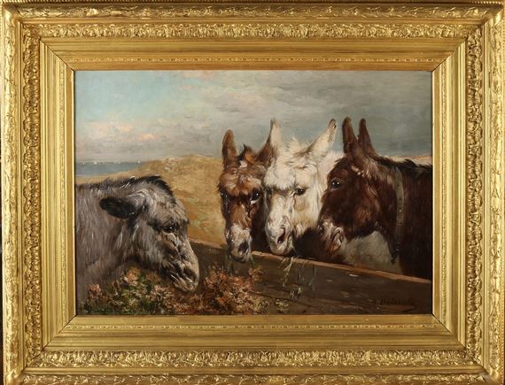 Prachtig werk met 4 ezels in de duinen by Henry Schouten