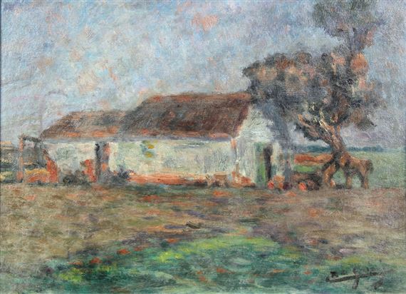 PAISAJE CON RANCHO by Cesáreo Bernaldo de Quirós