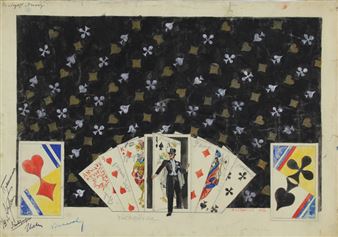 Stage design for the First State Revue in the Eremitage Theatre. - Aladjalov Semen Ivanovitch