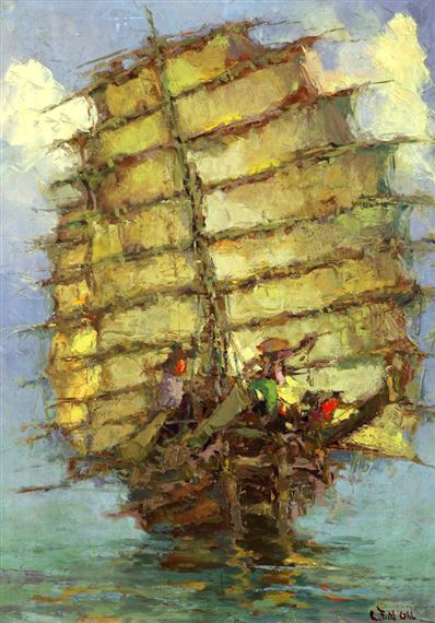 Sailing Ship, by Lucien Frits Ohl