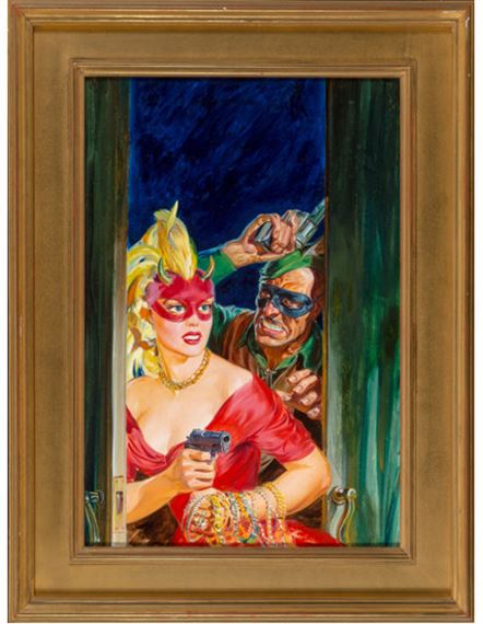 Murder's Little Helper, Black Mask cover, by Norman Saunders, September 1950