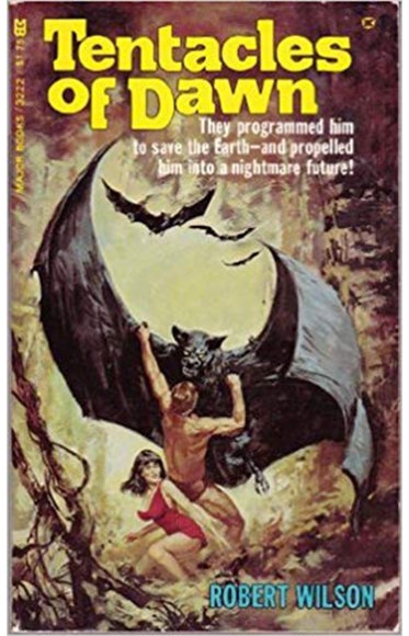 Artwork by Gerald Powell, Tentacles of Dawn paperback cover, Made of Gouache on board