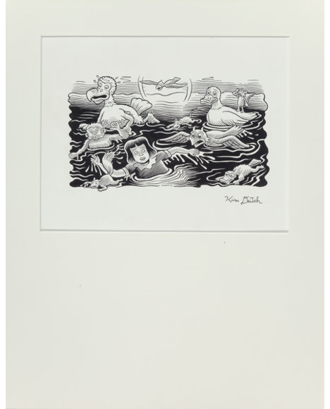 Artwork by Kim Deitch, Pair of Alice illustrations, Made of illustrations
Ink on board