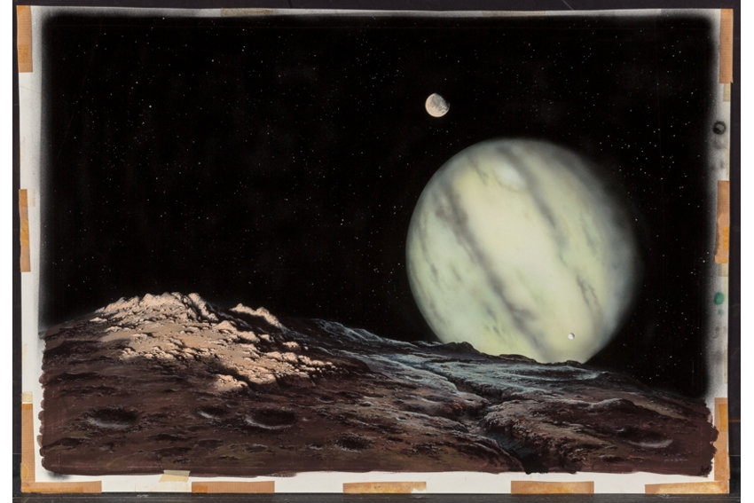 Artwork by Ludek Pesek, Lunar View, Made of Mixed media on paper