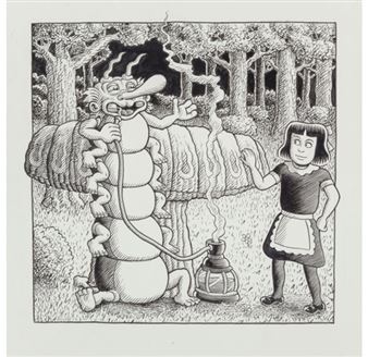 Pair of Alice illustrations - Kim Deitch