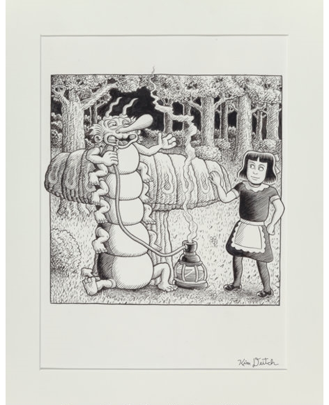 Artwork by Kim Deitch, Pair of Alice illustrations, Made of illustrations
Ink on board