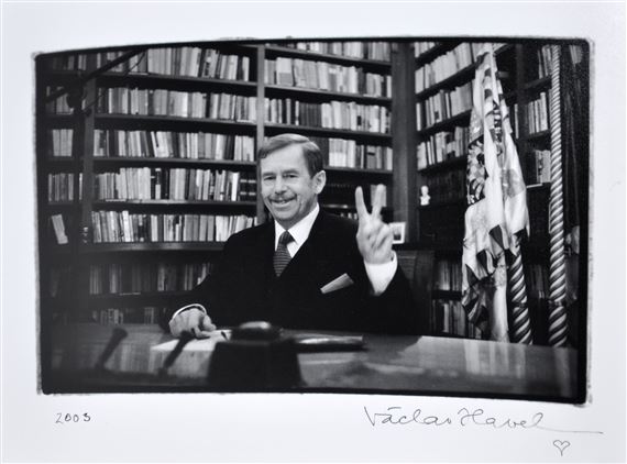 Václav Havel in the office by Oldřich Škácha, 2003