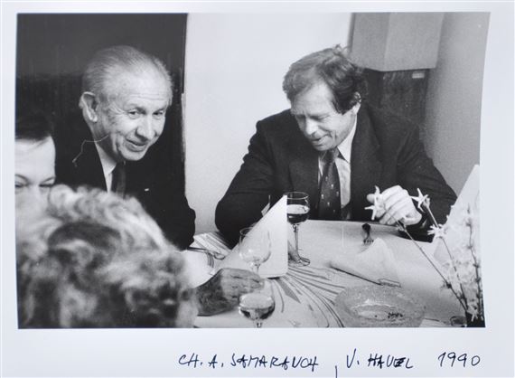 Vaclav Havel, Juan Antonio Samaranch by Oldřich Škácha, 1990