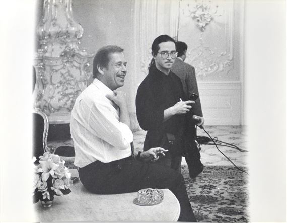 Václav Havel with a cigarette