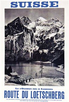 Suisse, Route du Loetschberg Lac d'Oeschimen près de Kandersteg - Emanuel Gyger