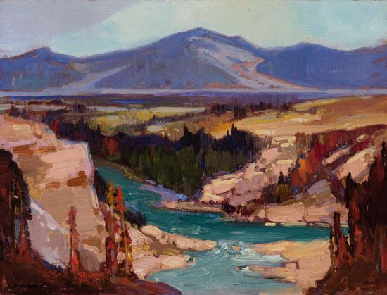 In the Foothills, Highwood River, Alberta by Leonard Richmond