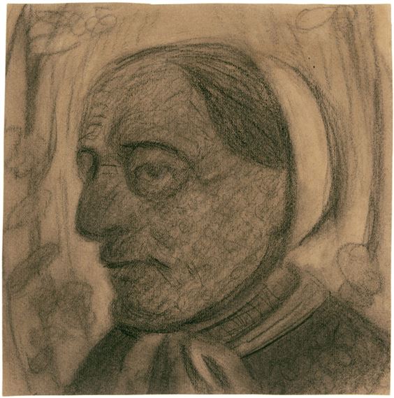 O.T. (Brustbild einer Bäuerin mit Haube) by Paula Modersohn-Becker, circa 1903-1904