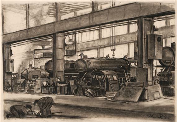 Halle 24 (Eisenbahn-Ausbesserungs-Werk München) by Max Radler, 1952