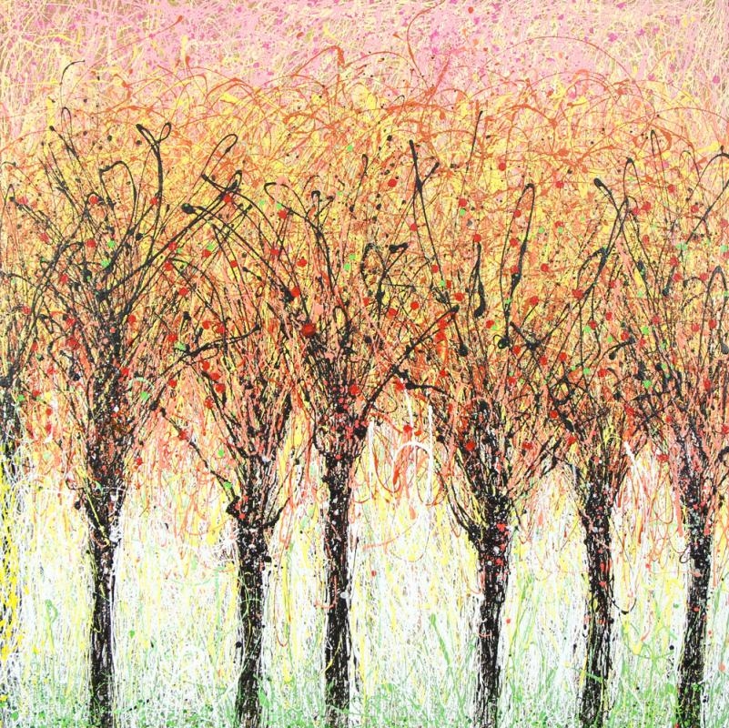 Artwork by Max Milan, Apple Grove, Made of Synthetic polymer paint on linen