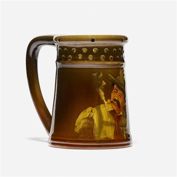 Standard Glaze puzzle mug by Robert Bruce Horsfall, 1894
