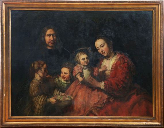 Van Rijn Rembrandt Familienbildnis Der Kuenstler Mit Frau Saskia Und Den Kindern 1923 Mutualart