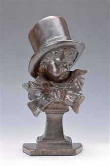 Boy with cylinder and bow - F. Houdon