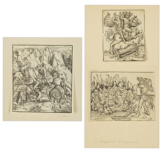 
Two Woodcuts. by Michael Wolgemut, 1493