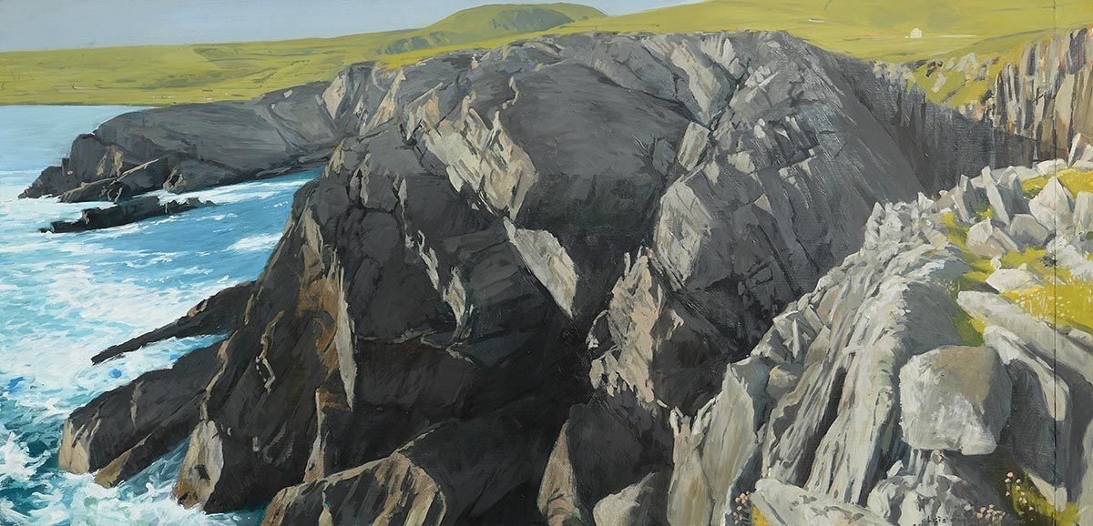 Artwork by Chris Rigby, Reencashlane, Massive Rock II, Made of oil on board