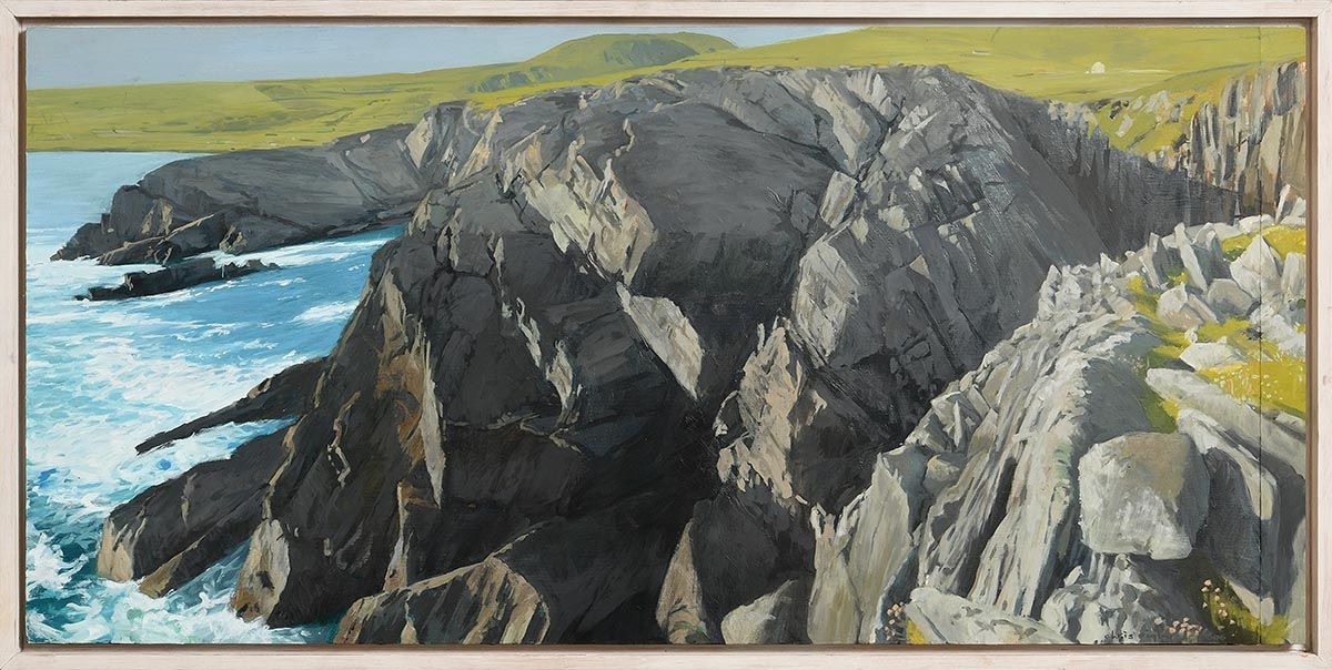 Artwork by Chris Rigby, Reencashlane, Massive Rock II, Made of oil on board