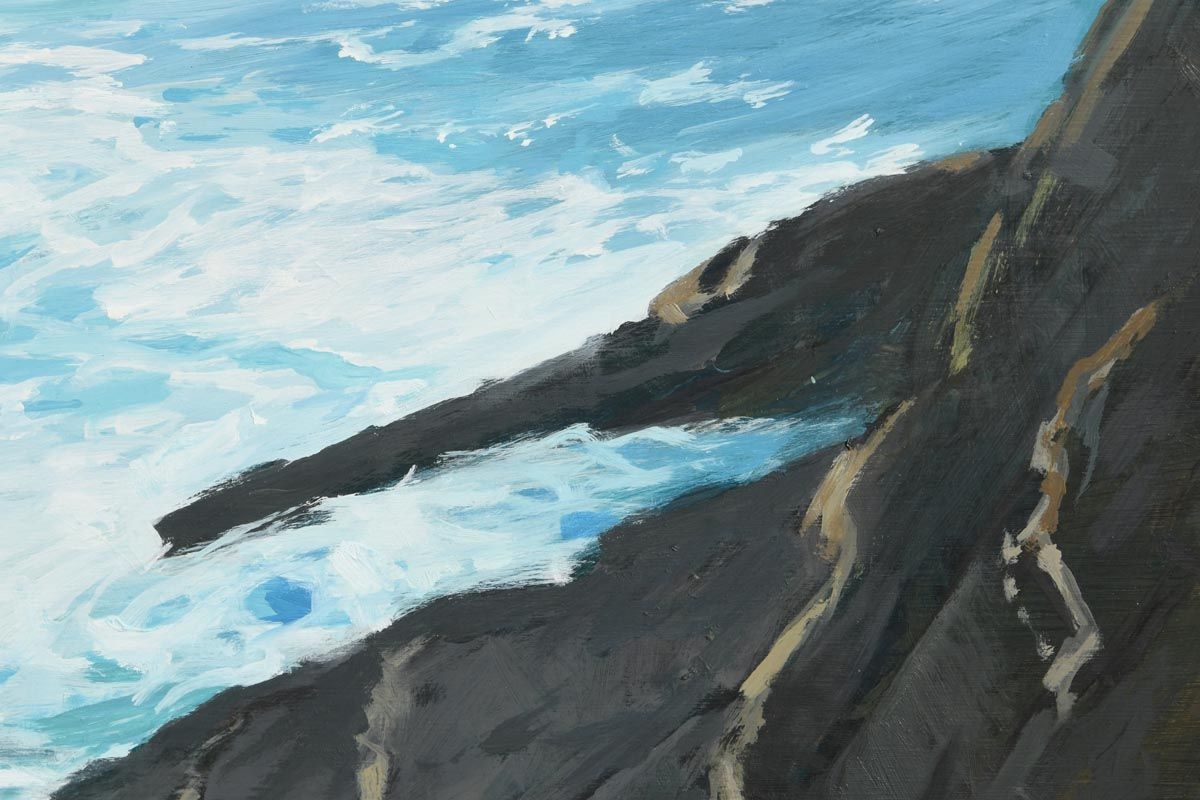 Artwork by Chris Rigby, Reencashlane, Massive Rock II, Made of oil on board