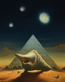 shell and pyramid - Vladimir Kush