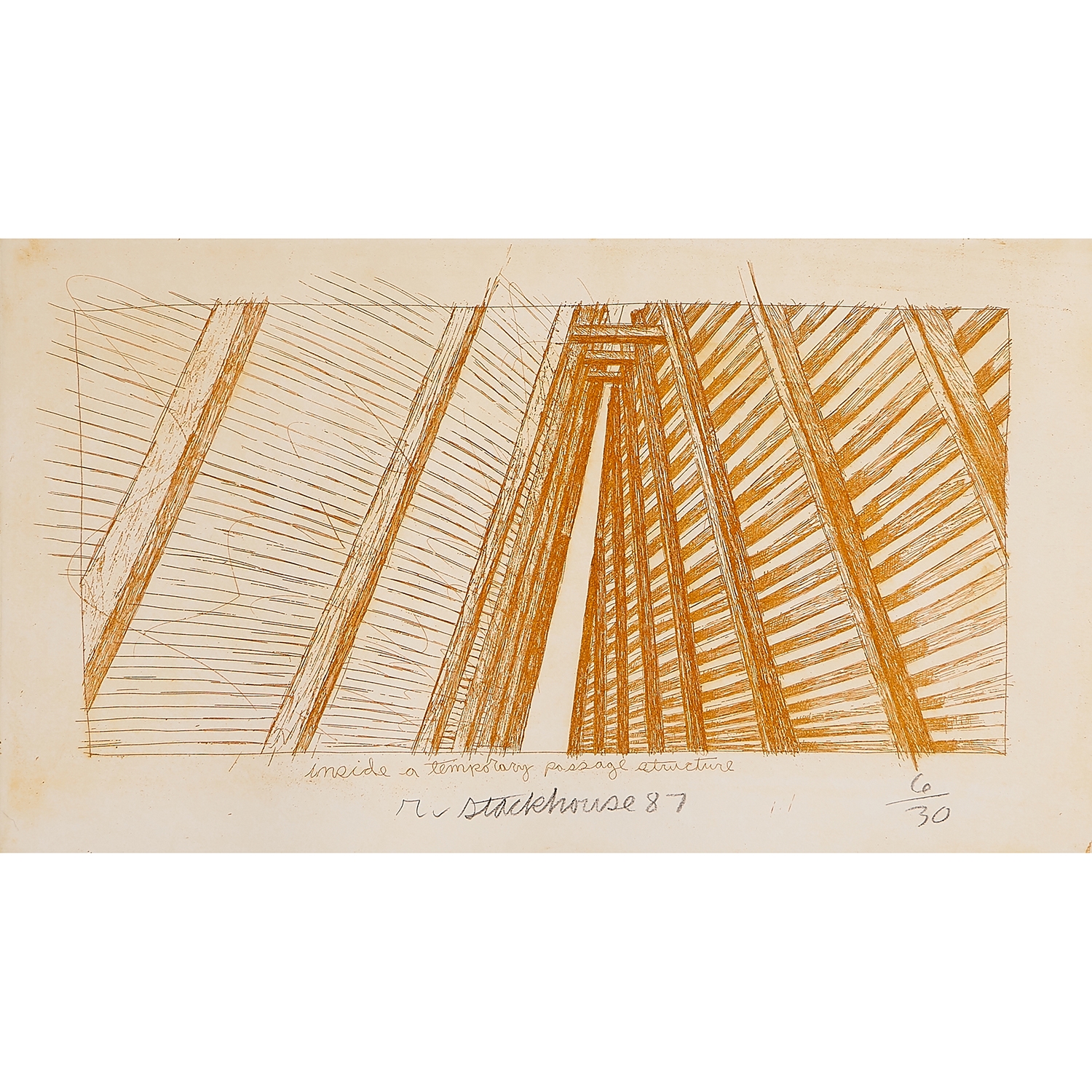 Robert Stackhouse | inside a temporary passage structure (1987) | MutualArt