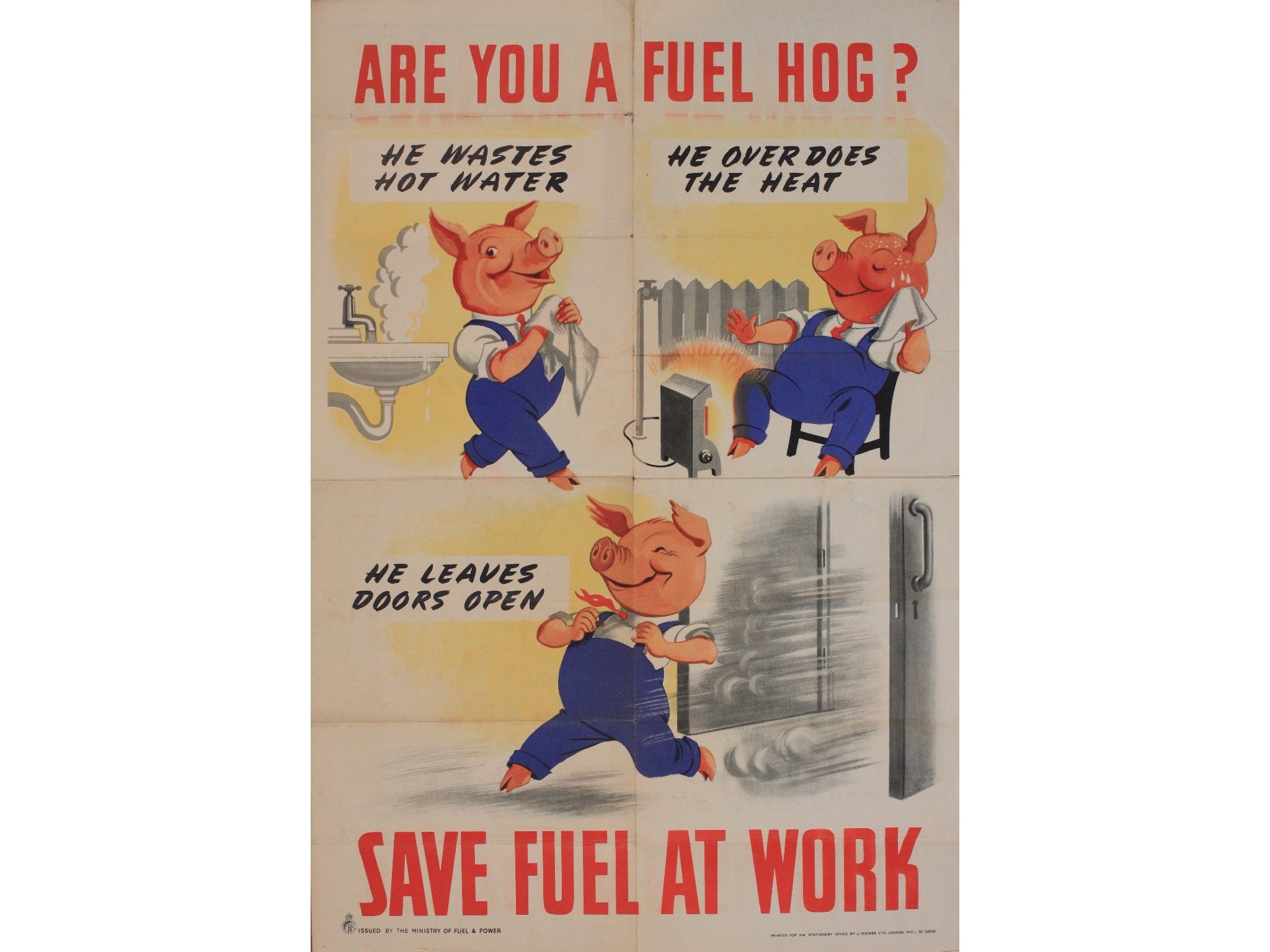 John Gilroy Are you a fuel hog ? Save Fuel At Work (1946) MutualArt