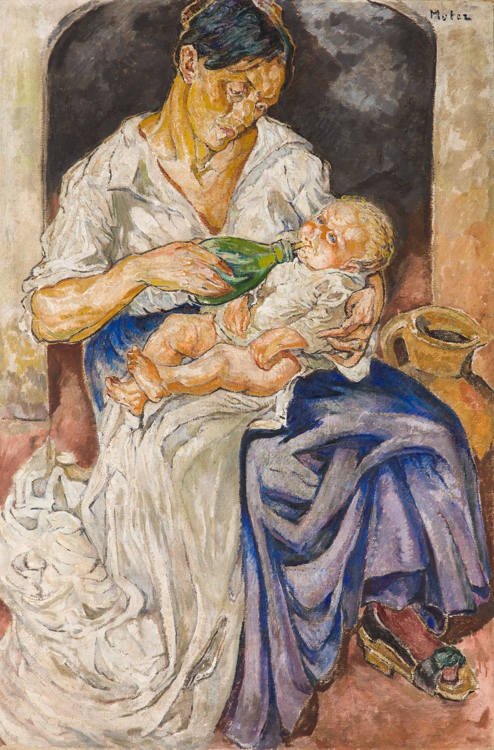 Artwork by Maria-Mela Muter, "Maternity", Made of oil on canvas