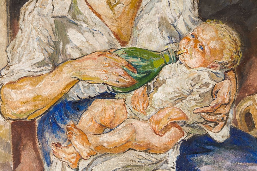 Artwork by Maria-Mela Muter, "Maternity", Made of oil on canvas