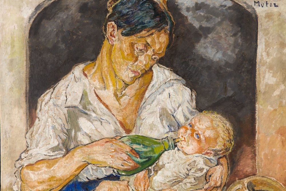 Artwork by Maria-Mela Muter, "Maternity", Made of oil on canvas