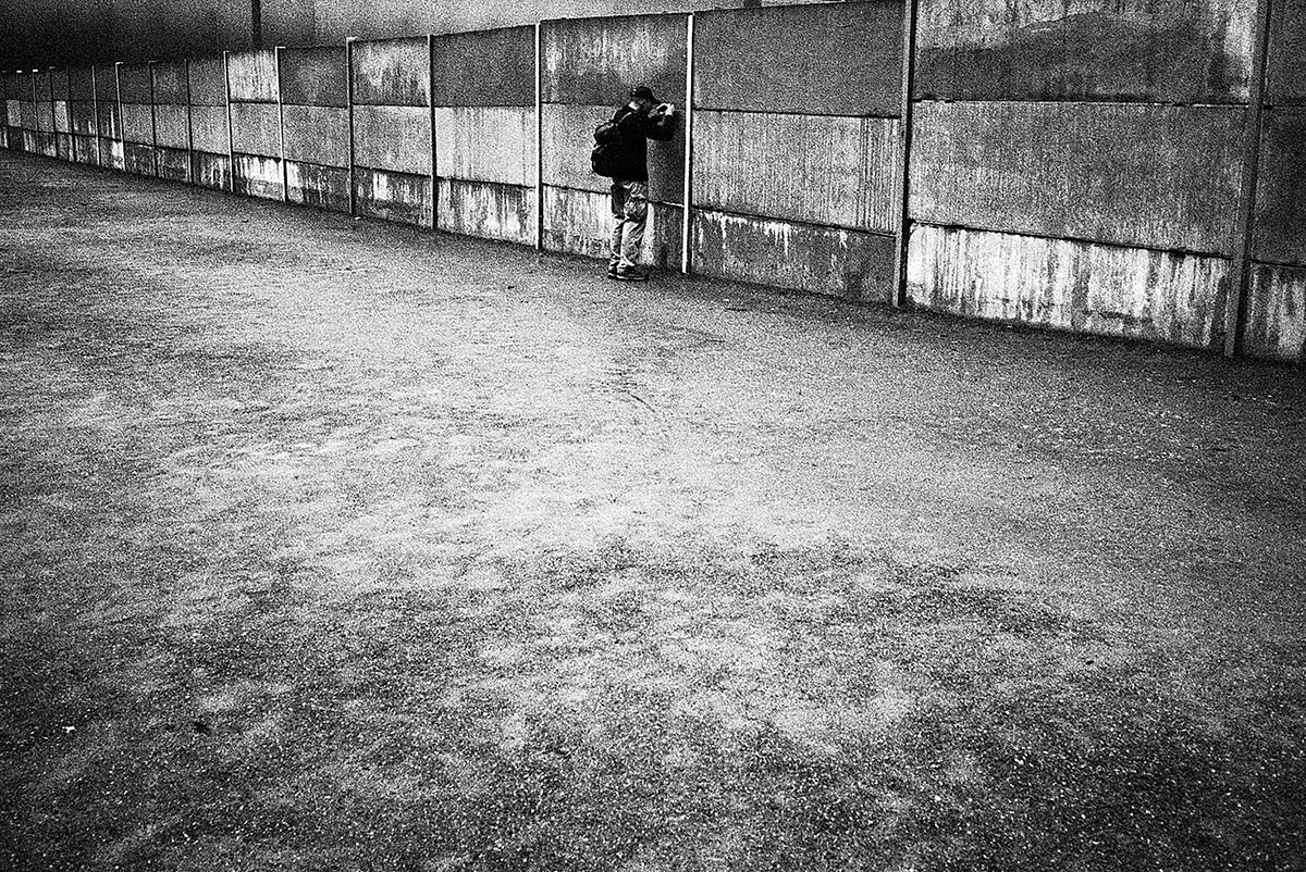 Artwork by Guido Gazzilli, The Wall, Berlin, Made of black and white analog photograph