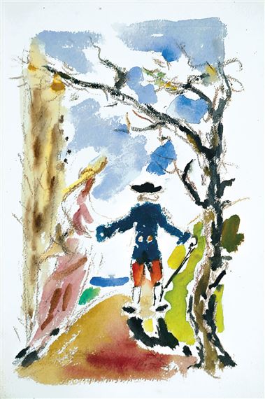 Yorick e Maria by Filippo de Pisis, 1944